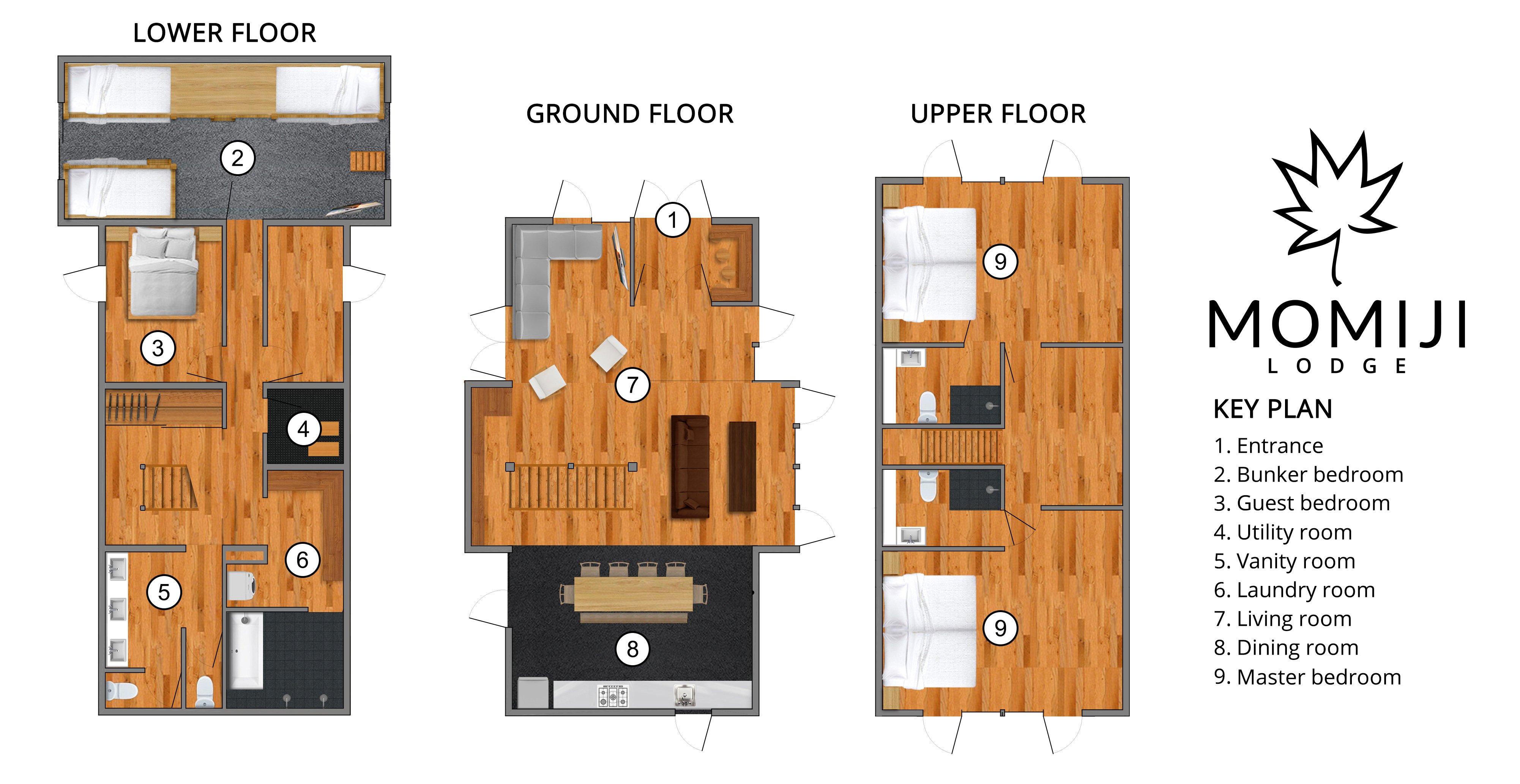 Momiji Lodge Floorplan